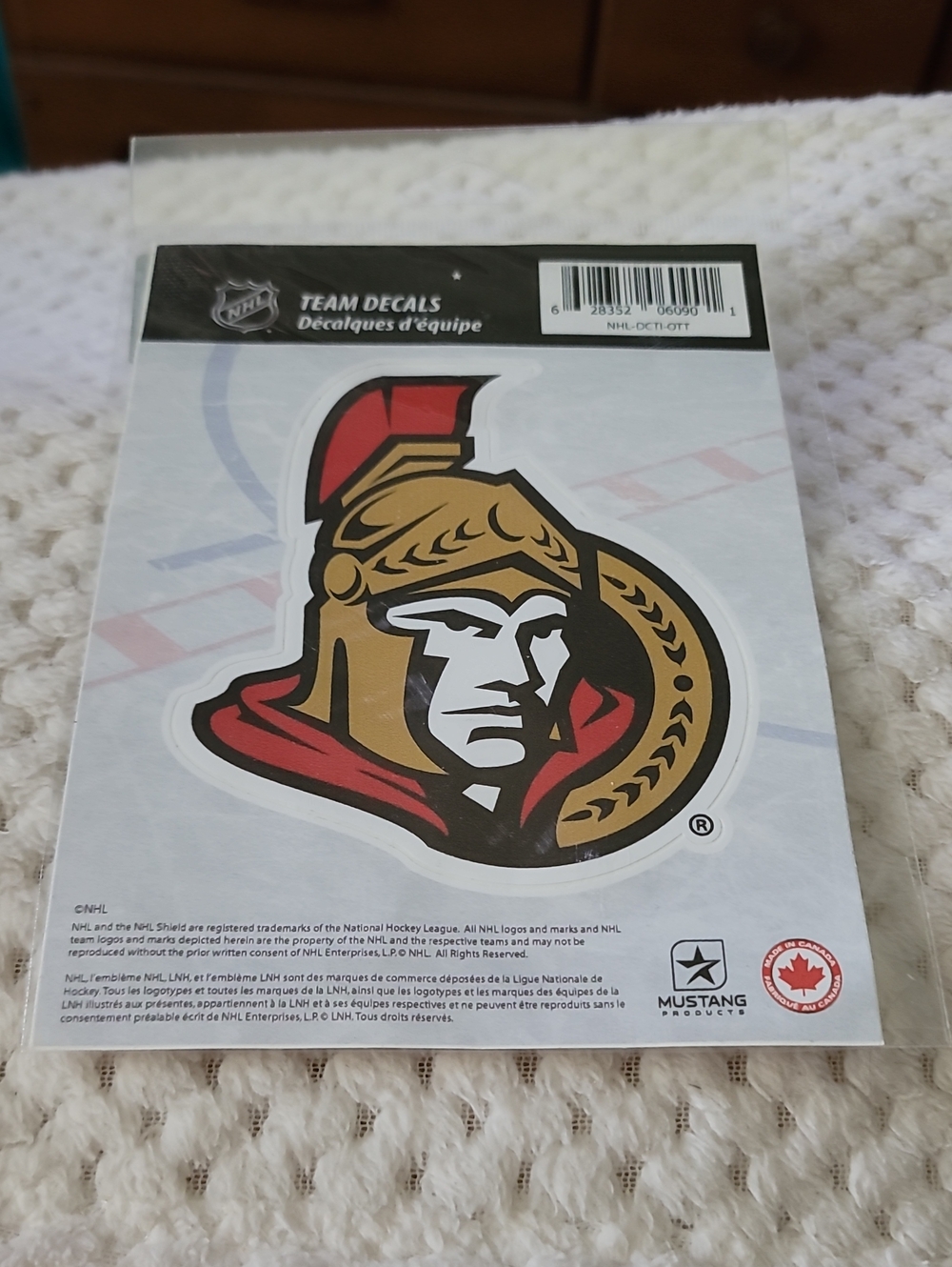 Ottawa Senators NHL Team Decal - Red, Gold, Black